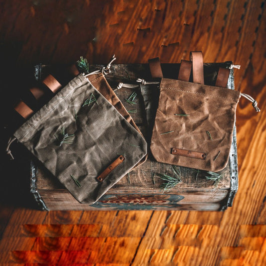 Pack Pouch - (Axe Holder / Canoe Bag) - The Bear Essentials Outdoors Co., Standard, OD Green, Snaps